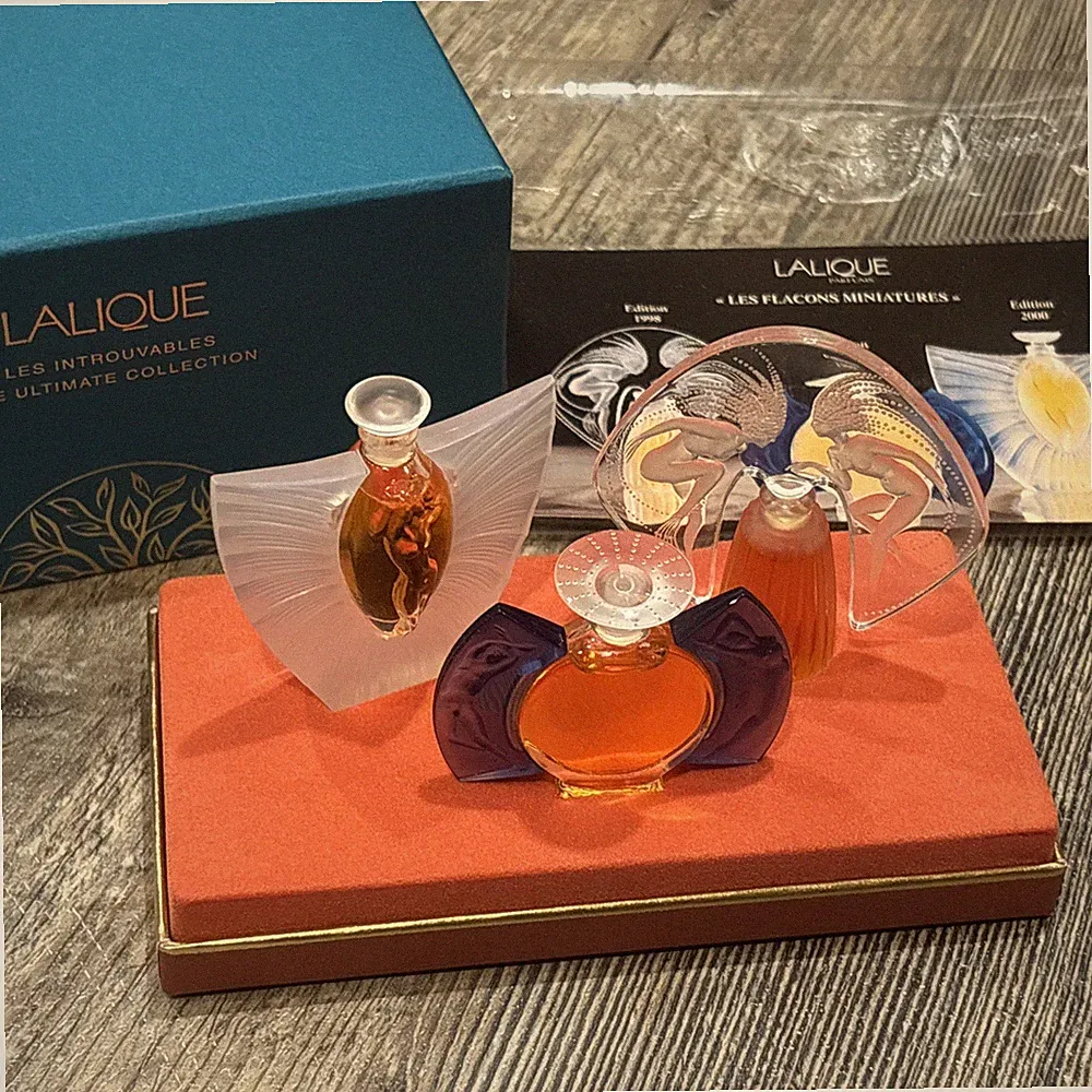LALIQUE Ultimate Collection Les Introuvables 1998-2000 Miniature Perfume Set NEW