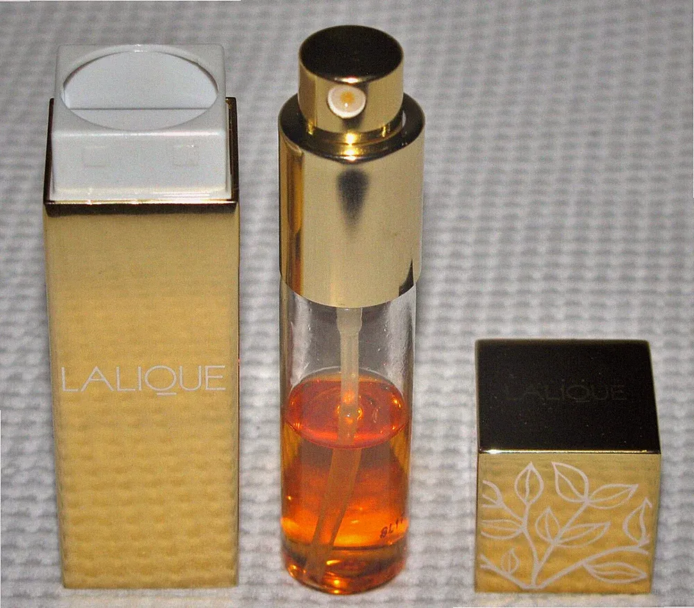 ORIGINAL LALIQUE EAU DE TOILETTE PURSE SPRAY PERFUME w REFILLABLE CASE .5oz 15ml