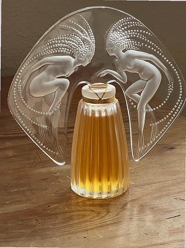 Vtg Lalique Crystal Ondines Parfum Bottle Limited Edition Signed 1oz